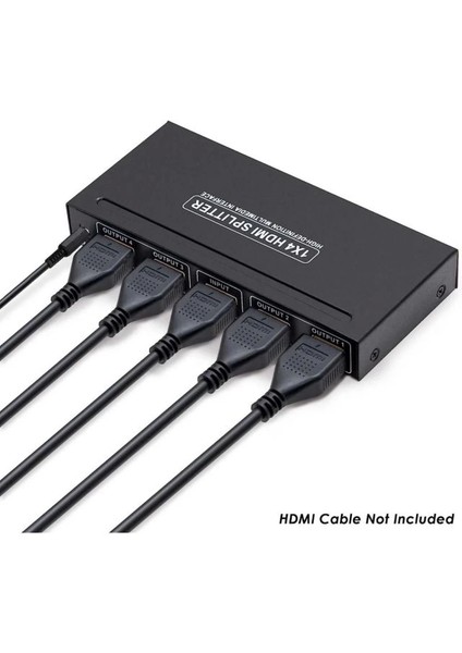4 Portlu HDMI Splitter Siyah