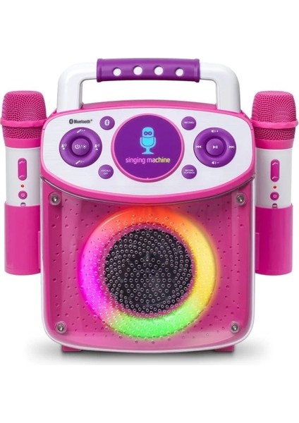 Sparkle Taşınabilir Karaoke Hoparlör Pembe