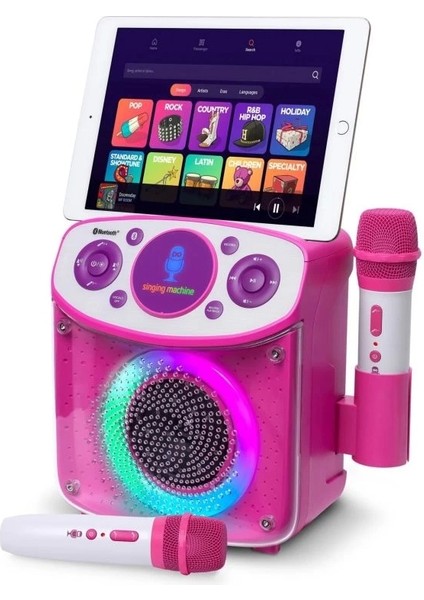 Sparkle Taşınabilir Karaoke Hoparlör Pembe fiyatları