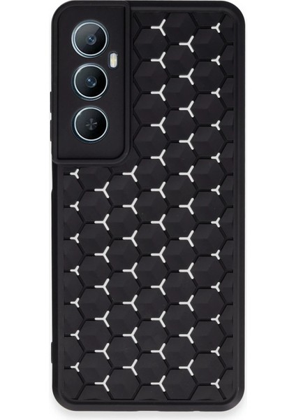 Realme C65 Kılıf Petek Silikon Kapak - Siyah Dpmah