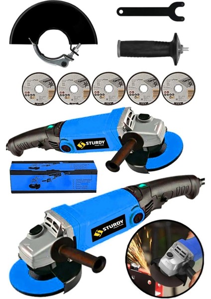 Power Tools Japon Teknoloji Bakır Sargı 1100 W 125 mm Spiral Avuç Içi Kesme ve Taşlama Makinası New