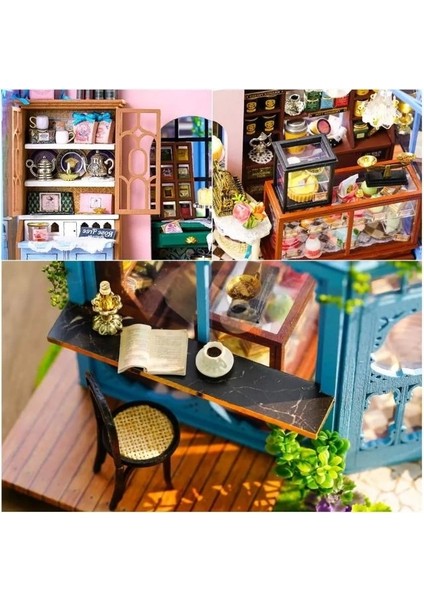 Dıy Ahşap Dollhouse ve Minyatür Mobilya A-Rose Garden Tea House indirimleri