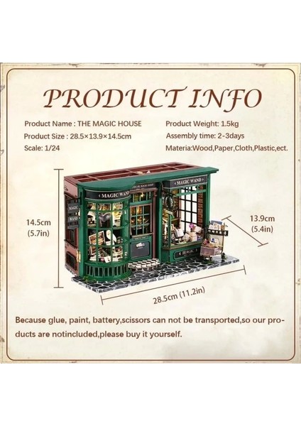 Dıy Ahşap Dollhouse ve Minyatür Mobilya Magic House2.0 fırsatları