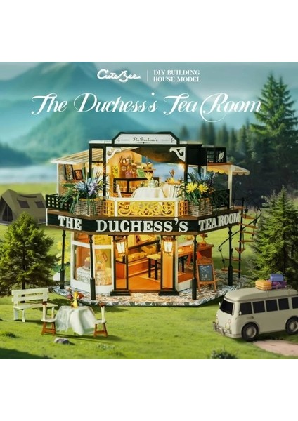 Dıy Ahşap Dollhouse ve Minyatür Mobilya The Duchess's Tea Room modelleri