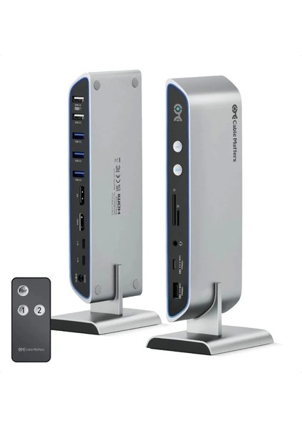 14 In 1 Çift 4K 60Hz USB C Kvm Anahtar Bağlantı Istasyonu