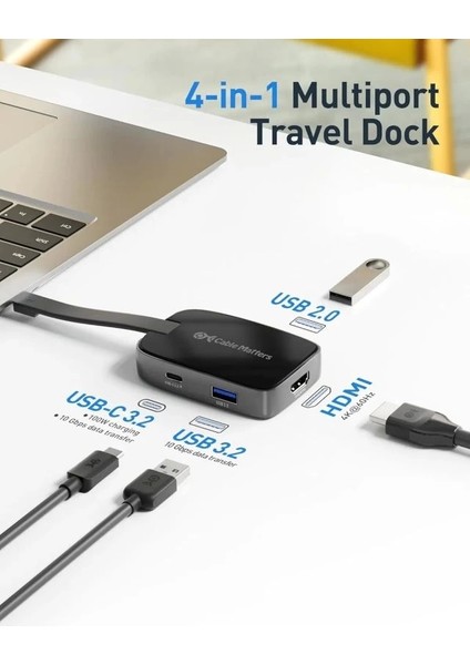 4'ü 1 Arada USB C 4K/60Hz iPhone 15 Şarj Noktası