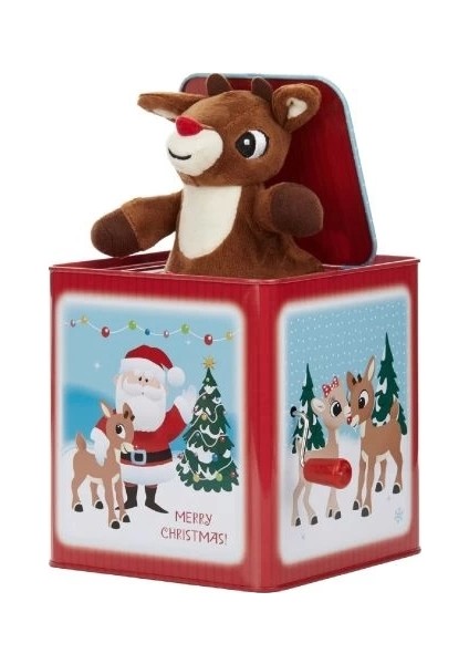 Kırmızı Burunlu Ren Geyiği Rudolph Kutudaki Jack