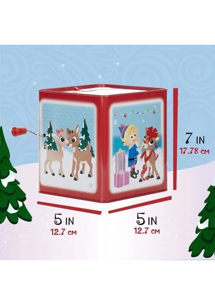 Kırmızı Burunlu Ren Geyiği Rudolph Kutudaki Jack modelleri