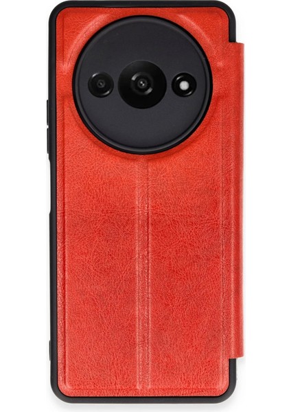 Xiaomi Redmi A3 4g Kılıf Flip Cover - Kırmızı Dpmah
