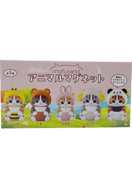Mofusand Kedi Fushandi Sevimli Kulaklık Kedi 3D Model Manyetik Buzdolabı Sticker Bebek Küçük Süs Şekilrenk:bütün Kutu 5 Adet (Yurt Dışından)
