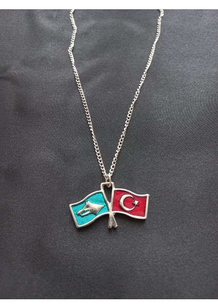 Göktürk Türkiye Temalı Mineli Zincir Kolye