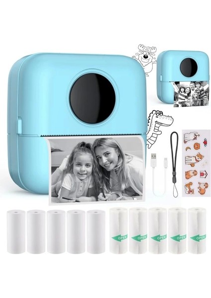 Huijukeji Mini Etiket Yazıcısı Blue