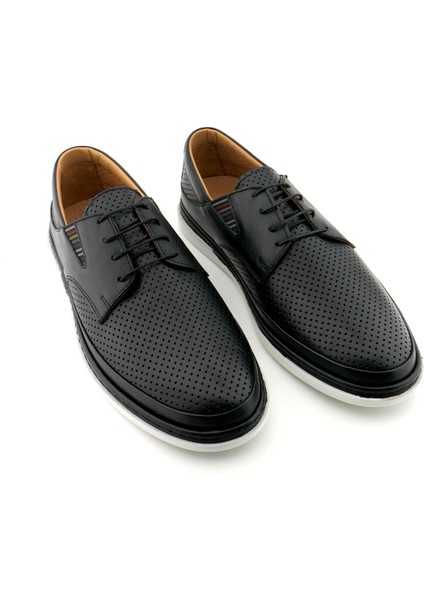Siyah Erkek Sneaker Deri Ayakkabı