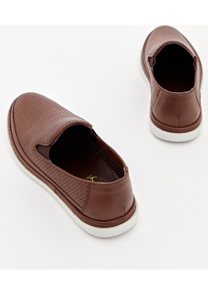 Kahve Erkek Sneaker Deri Ayakkabı