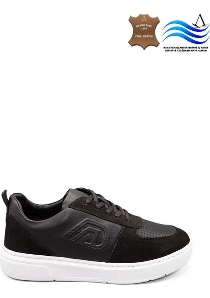 Erkek Sneaker Hakiki Deri Ayakkabı 082Y24E40731