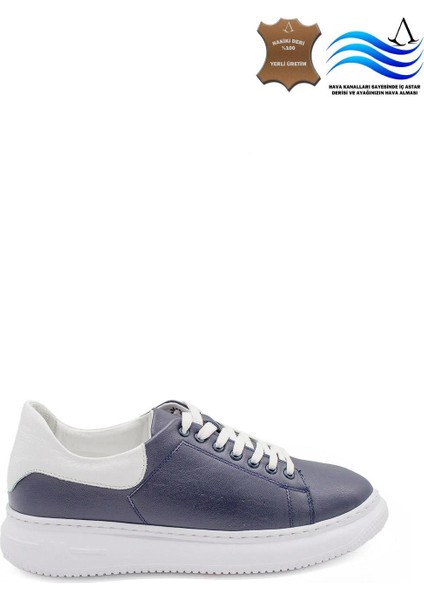 Erkek Sneaker Hakiki Deri Ayakkabı 082Y24E40746