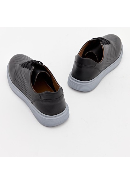Siyah Erkek Sneaker Deri Ayakkabı