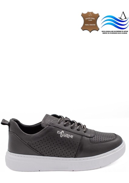 Erkek Sneaker Hakiki Deri Ayakkabı 082Y24E40740