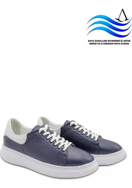 Erkek Sneaker Hakiki Deri Ayakkabı 082Y24E40746