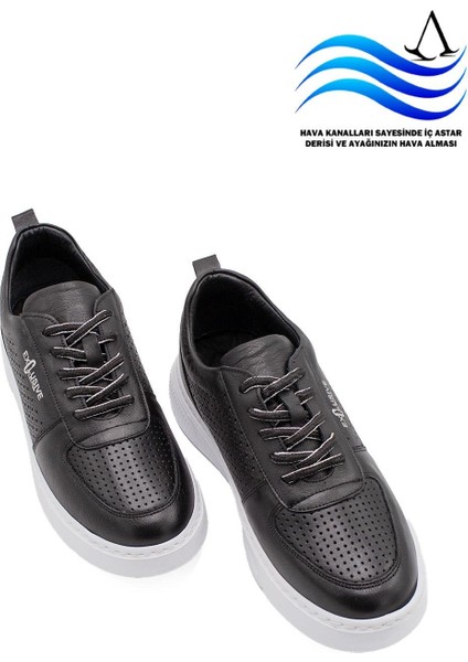 Erkek Sneaker Hakiki Deri Ayakkabı 082Y24E40740