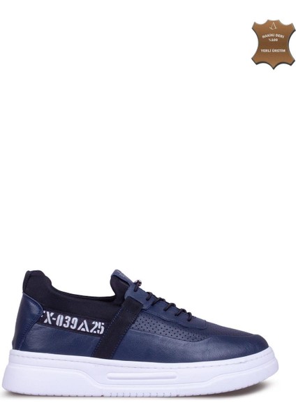 Erkek Sneaker Hakiki Deri Ayakkabı 082Y24E40754
