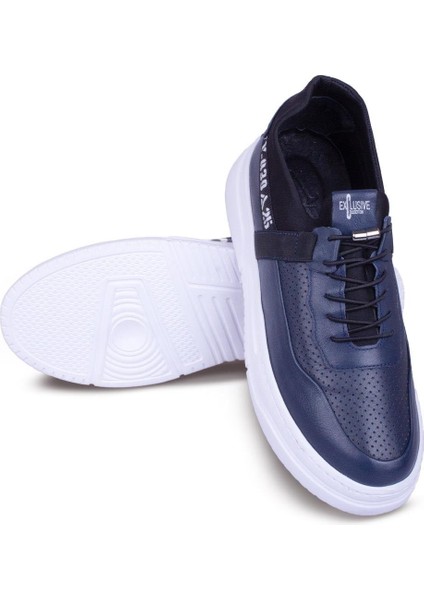 Erkek Sneaker Hakiki Deri Ayakkabı 082Y24E40754
