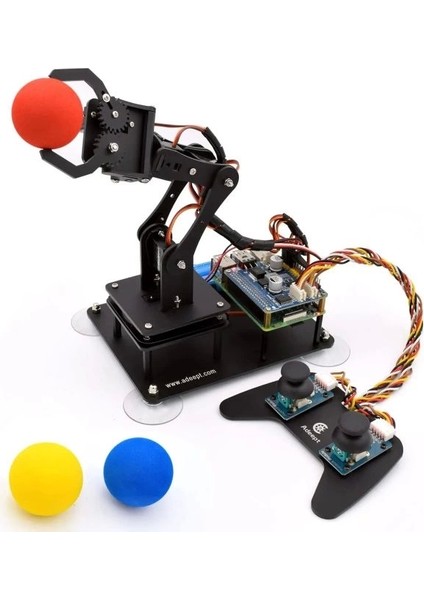 5-Dof Robotik Kol Kiti Raspberry ile Uyumlu Siyah