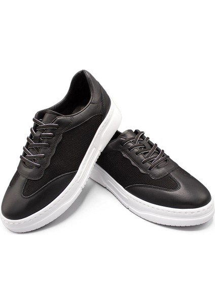 Erkek Deri ve Tekstil Sneaker Ayakkabı 082Y24E40753