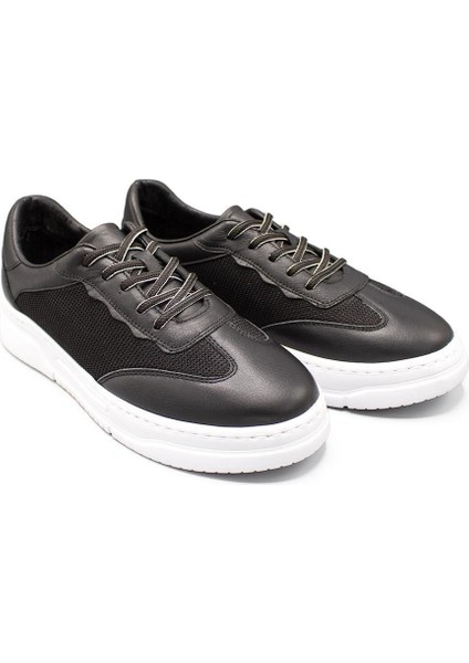 Erkek Deri ve Tekstil Sneaker Ayakkabı 082Y24E40753