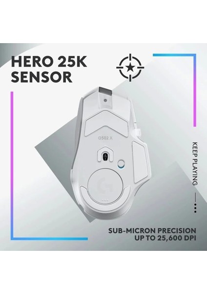 Logitech G502 x Plus Kablosuz Rgb Oyun Mouse Beyaz Wireless Rgb