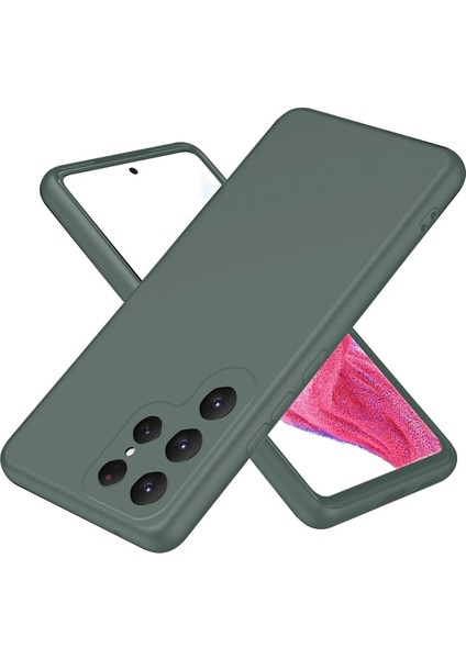 Samsung Galaxy S25 Ultra Kılıf First Silikon - Koyu Yeşil Dpmah