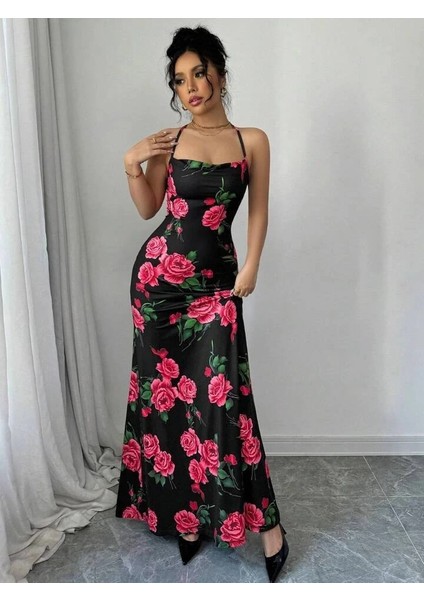 Seanna Dijital Baskılı Uzun Elbise