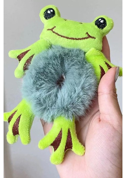 Yeşil Renk Kurbağalı Peluş Simit Toka fırsatları