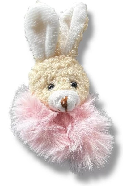 Pembe Renk Tavşanlı Peluş Simit Toka