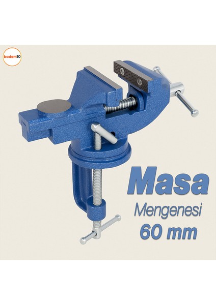 Masa Mengenesi 60 mm Mobilya Tezgah Dönerli Tabla Taban Metal Döküm Işkence Kıskaç Mini Ahşap Kanca