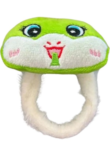 Yeşil Renk Ayıcıklı Peluş Simit Toka
