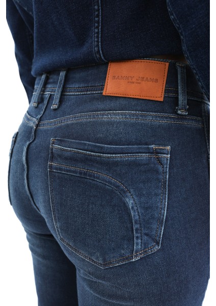 Kadın Likralı Straight Fit Jean Pantolon