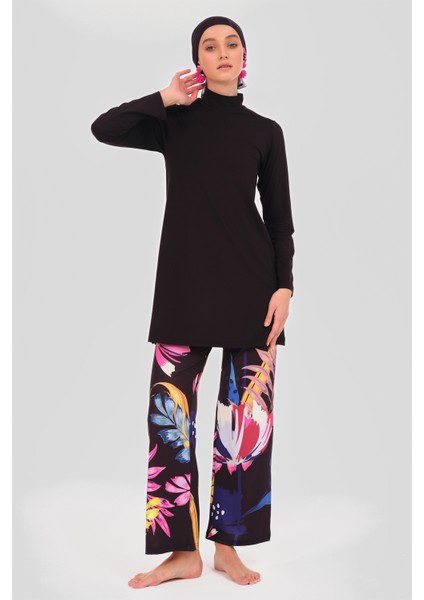 Krizantem Desenli Tam Tesettür Mayo – Su Itici, Hızlı Kuruyan - 24613-25 fiyatları