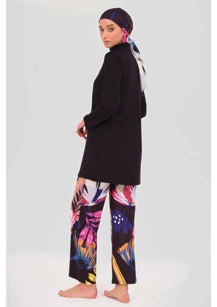 Krizantem Desenli Tam Tesettür Mayo – Su Itici, Hızlı Kuruyan - 24613-25 modelleri