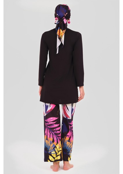 Krizantem Desenli Tam Tesettür Mayo – Su Itici, Hızlı Kuruyan - 24613-25 indirimleri