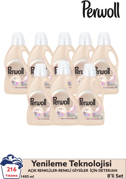 Açık Renkliler 8x 1.485 ml 216 Yıkama