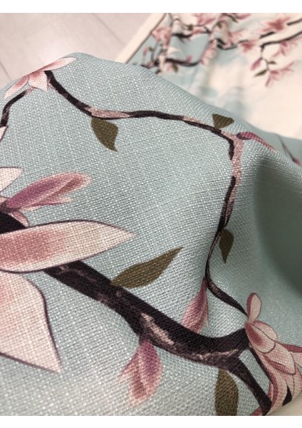 Fon Perde Keten Zemin Çocuk Odası Perdesi 1 Takım 2 Adet Şeklinde 140 x 270-DÜNYA Haritası modelleri