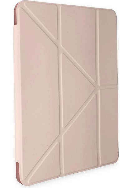 Ipad 10.2 (8.nesil) Kılıf Kalemlikli Mars Tablet Kılıfı - Rose Gold Mrayd