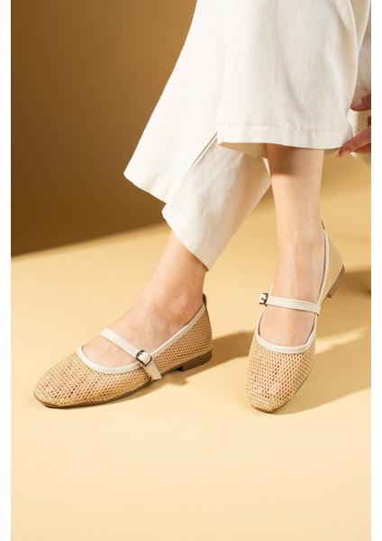 Küt Burunlu Fileli Toka Detaylı Rahat Taban Kadın Babet 008-008-25FILE fiyatları