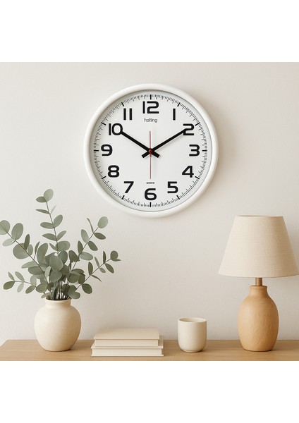 28 cm Beyaz Çerçeveli Duvar Saati 241864