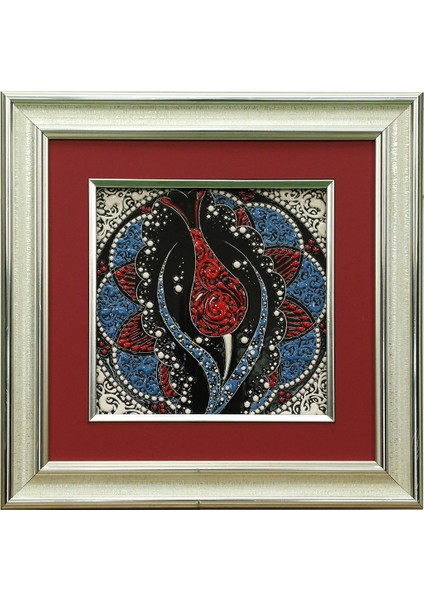El Işçiliği Çini Tablo 34*34 cm - 6269