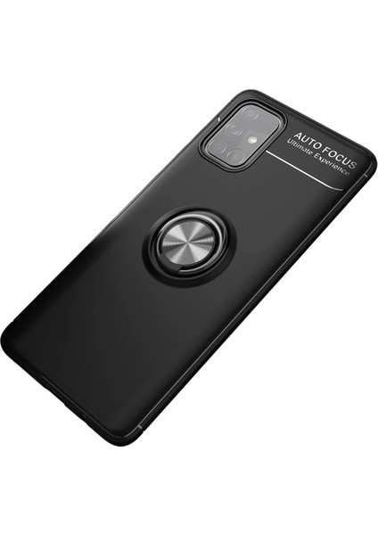 Samsung Galaxy M31S Kılıf Range Yüzüklü Silikon - Siyah Dpmah