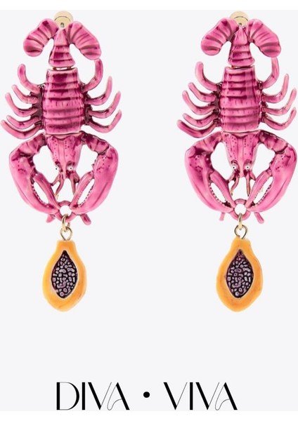 - Lobster Chic - Istakoz Figürlü Kadın Küpe