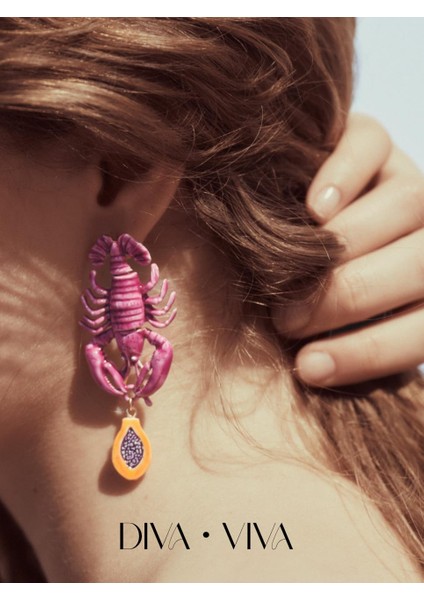 - Lobster Chic - Istakoz Figürlü Kadın Küpe