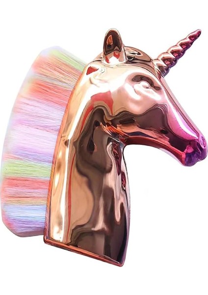 Altın Renk Unicorn Allık Fırçası Makyaj Fırçası